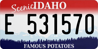 ID license plate E531570