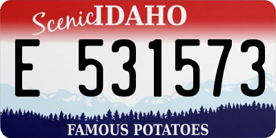 ID license plate E531573