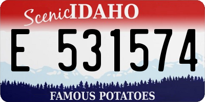 ID license plate E531574