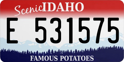 ID license plate E531575