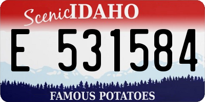 ID license plate E531584