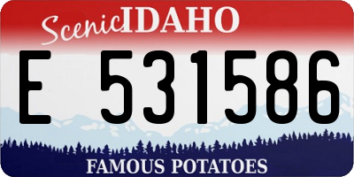 ID license plate E531586