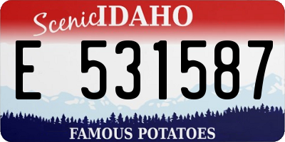 ID license plate E531587
