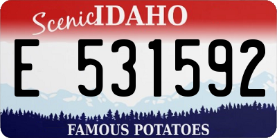 ID license plate E531592