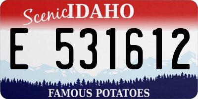 ID license plate E531612