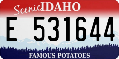 ID license plate E531644