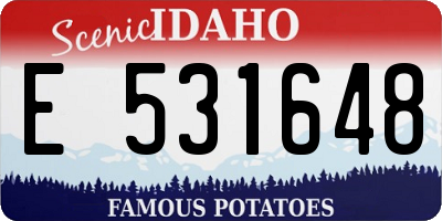 ID license plate E531648