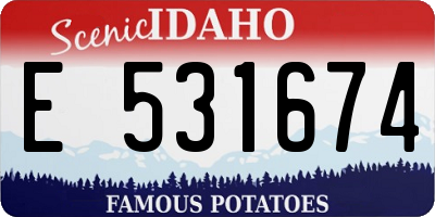 ID license plate E531674