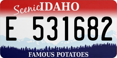 ID license plate E531682