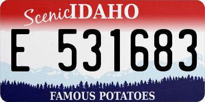 ID license plate E531683