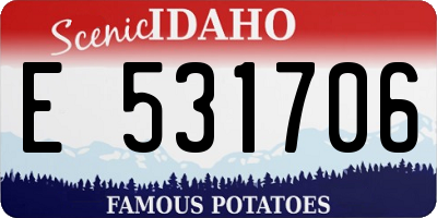 ID license plate E531706