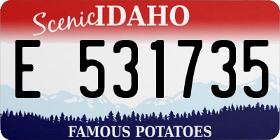 ID license plate E531735