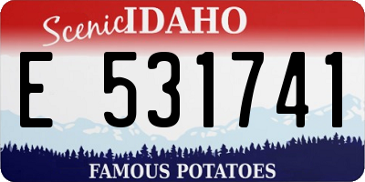 ID license plate E531741