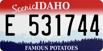ID license plate E531744
