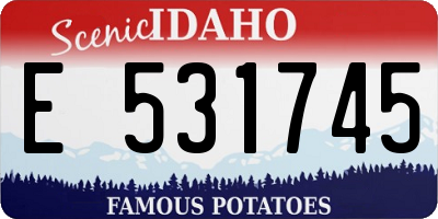 ID license plate E531745