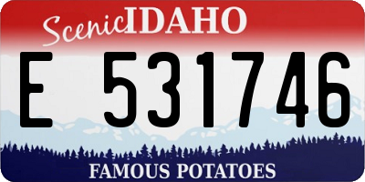 ID license plate E531746