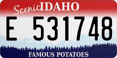 ID license plate E531748