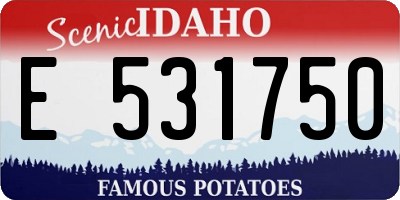ID license plate E531750