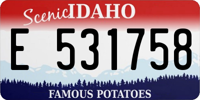 ID license plate E531758