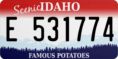 ID license plate E531774