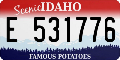 ID license plate E531776