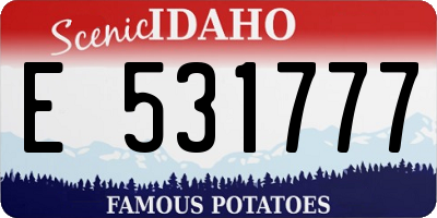 ID license plate E531777