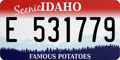 ID license plate E531779