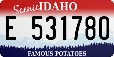 ID license plate E531780