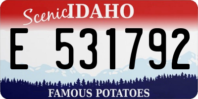 ID license plate E531792