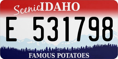 ID license plate E531798