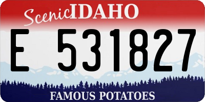 ID license plate E531827