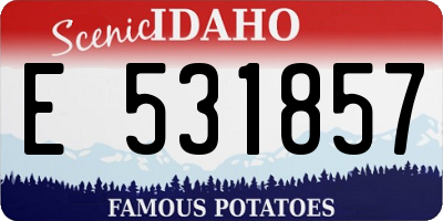 ID license plate E531857