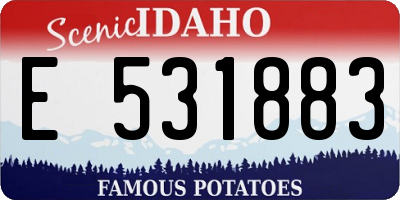 ID license plate E531883