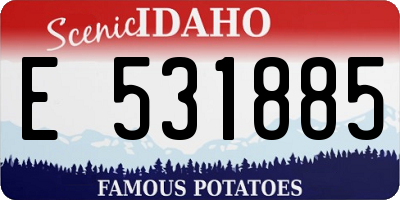 ID license plate E531885