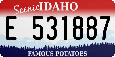 ID license plate E531887