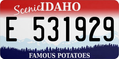 ID license plate E531929