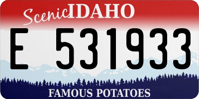 ID license plate E531933