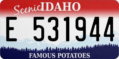 ID license plate E531944
