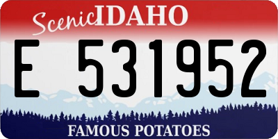 ID license plate E531952