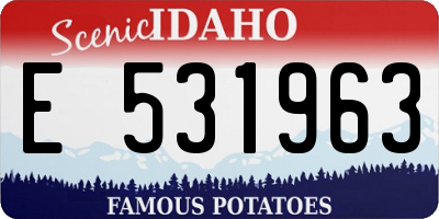 ID license plate E531963