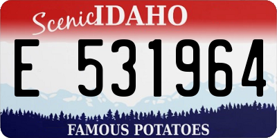 ID license plate E531964