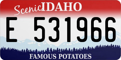 ID license plate E531966