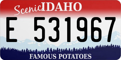 ID license plate E531967