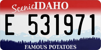 ID license plate E531971