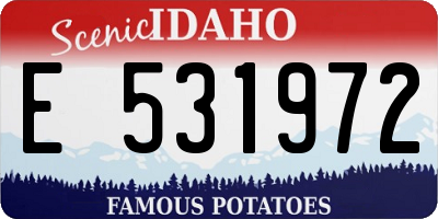 ID license plate E531972