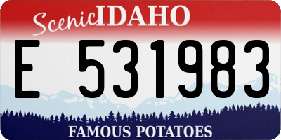 ID license plate E531983