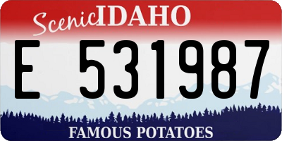 ID license plate E531987