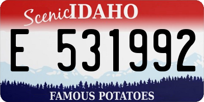 ID license plate E531992
