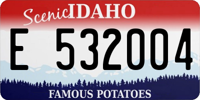 ID license plate E532004
