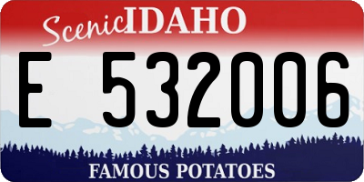 ID license plate E532006